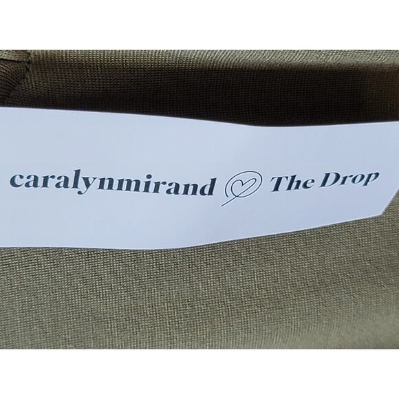 Caralyn Mirand The Drop Jumpsuit Women Large Green Wide Leg Belted V Neck Outfit - Picture 12 of 16